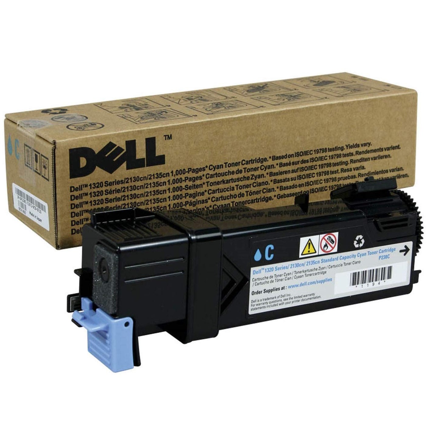 DELL P238C CYAN TONER – STANDARD‑YIELD GENUINE FOR 2130CN/2135CN