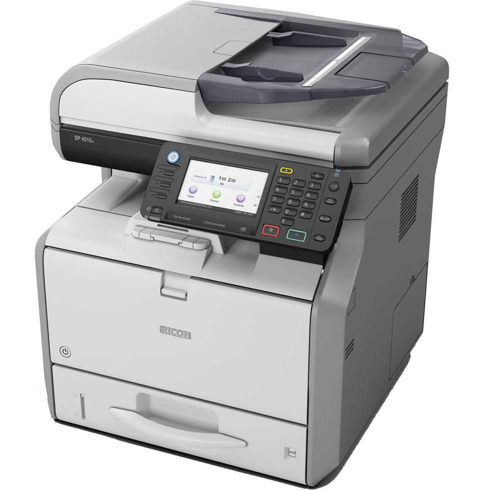 RICOH SP4510SF AUTO DUPLEX USB & NETWORK 40PPM  1200DPI A4 MONO ALL IN ONE LASER PRINTER -  GOOD - REFURBISHED