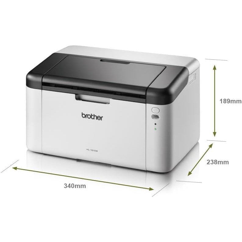 BROTHER HL-1210W MONO LASER PRINTER SINGLE FUNCTION A4 USB OFFICE/HOME