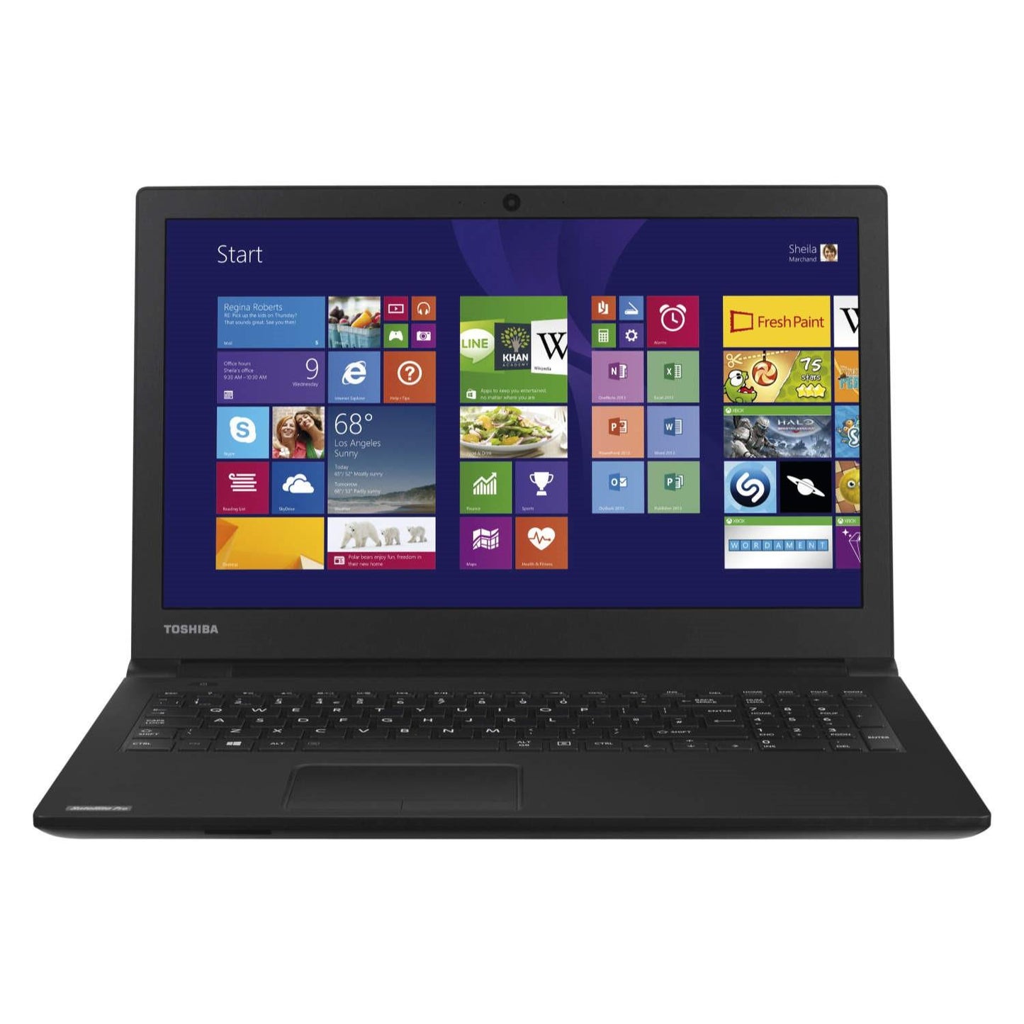 Toshiba Satellite Pro R50-B Windows 11 Laptop Intel i3 8GB RAM 500GB Storage 15" HD Webcam DVD BT Wifi  - Very Good – Refurbished