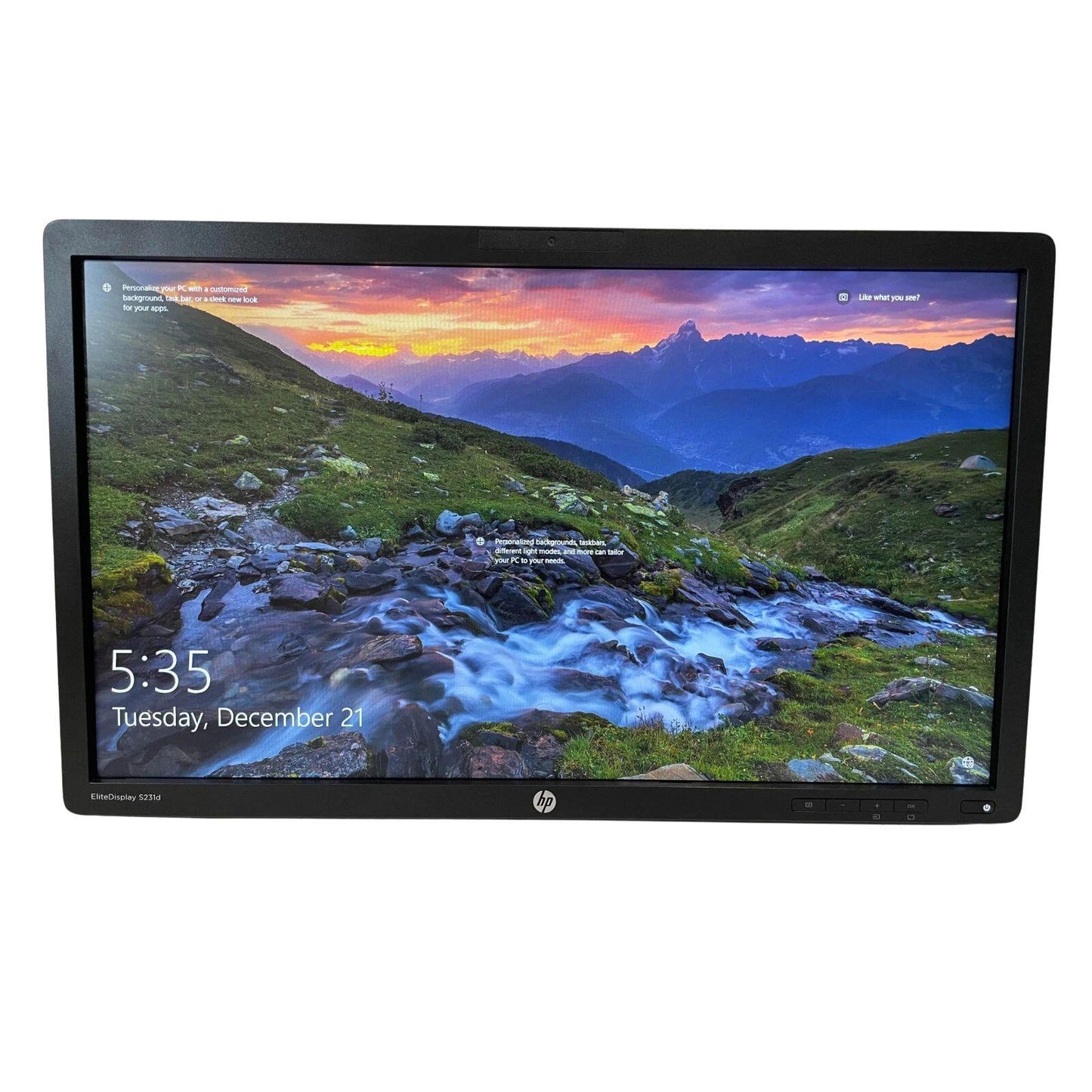 HP S231D 23" FHD 1920X1080 IPS LED BACKLIT MONITOR DISPLAY PORT VGA / NO STAND  -  GOOD  REFURBISHED