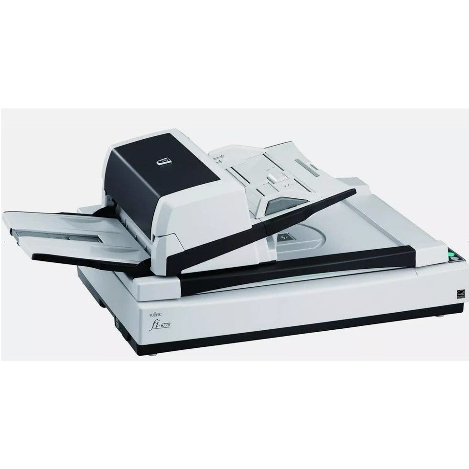 FUJITSU FI-6770 HI-SPEED A3 DUPLEX COLOR PRODUCTION FAST ADF + FLATBED SCANNER    -    EXCELLENT - REFURBISHED