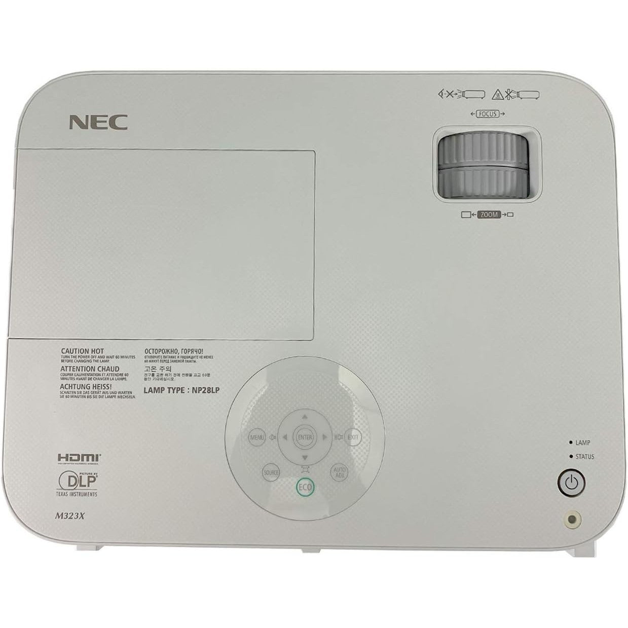 NEC M323X 3200 LUMENS XGA HDMI NETWORKABLE OFFICE CLASSROOM HD DLP PROJECTOR    - GOOD - REFURBISHED