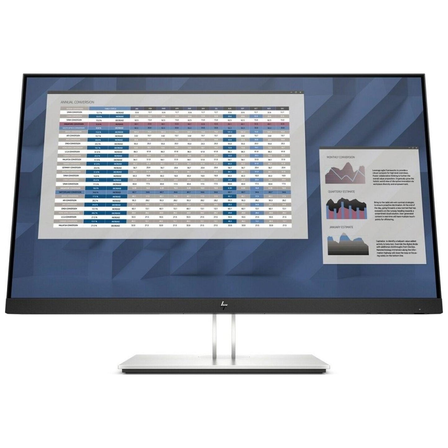 HP E27 G4 27" FHD 1920X1080 IPS LED SLIM MONITOR DP VGA HDMI PORT /WITHOUT STAND MONITOR FOR HOME & OFFICE USE  -  GOOD REFURBISHED