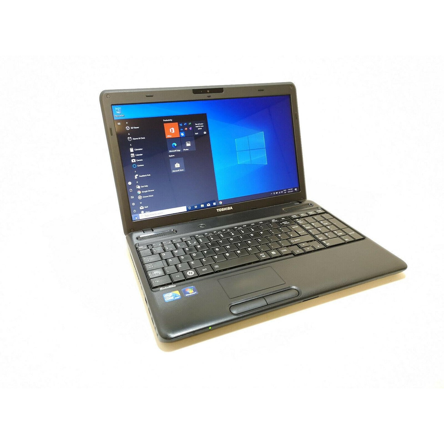 TOSHIBA SATELLITE PRO C660 WINDOWS 11 LAPTOP 15" INTEL CORE 2 DUO 128GB SSD WIFI, HD WEBCAM, DVD, BT  - VERY GOOD – REFURBISHED