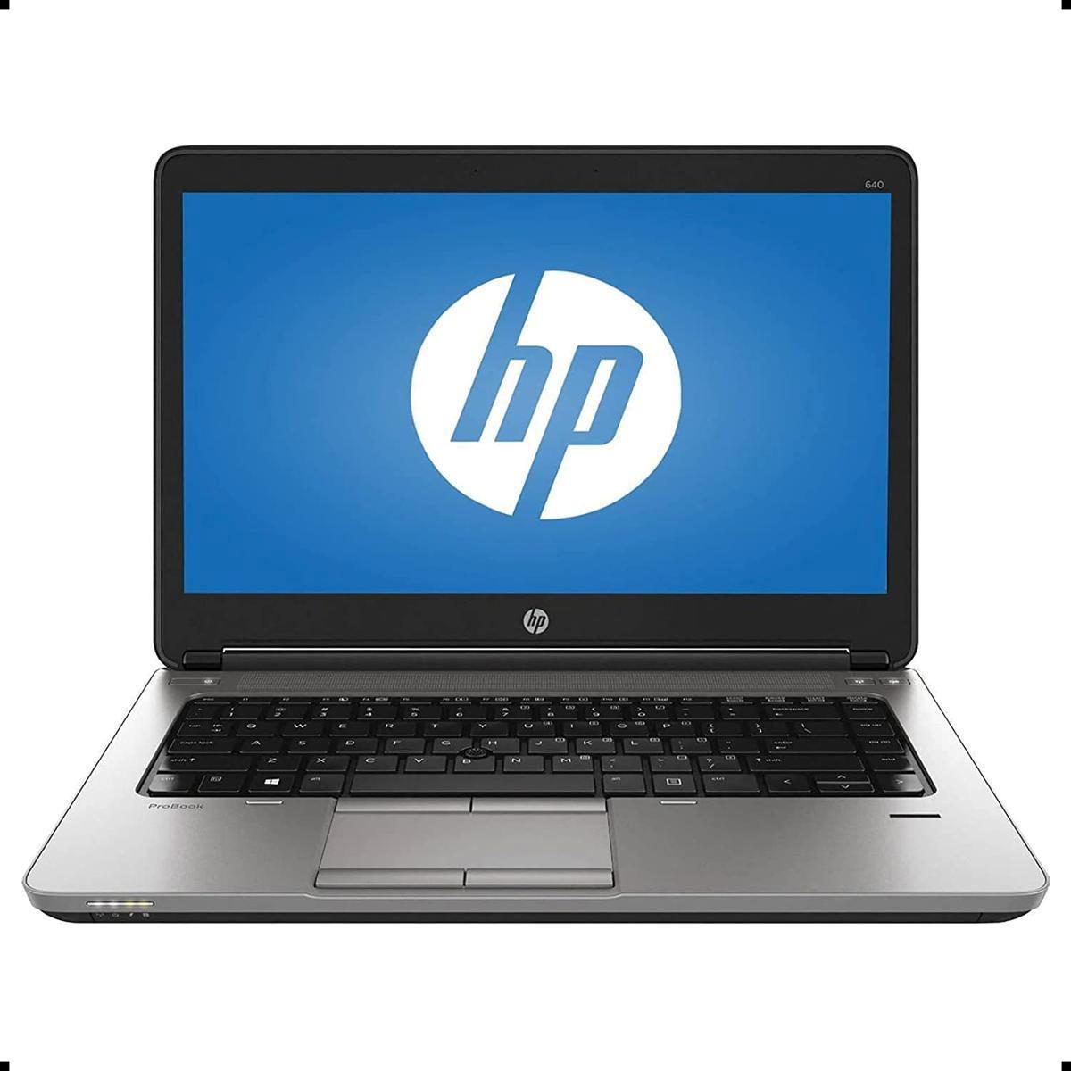 HP PRO BOOK 640 G1 WINDOWS 11 LAPTOP INTEL I3 8GB RAM 128GB SSD 14" HD WEBCAM, BT, WIFI, DVD - GOOD - REFURBISHED