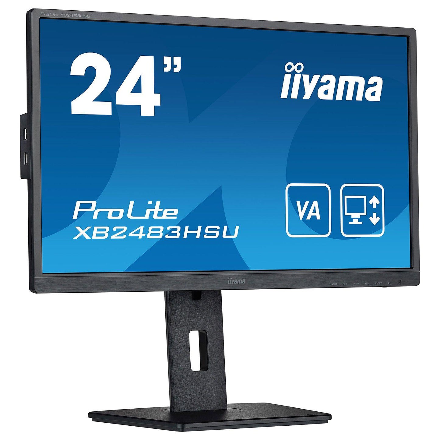 IIYAMA XB2483HSU PC MONITOR 24" LED FHD 1920X1080 DP HDMI VGA PORT 4 M/S 250 CD/M? OFFICE, CCTV, GAMING, HOME     -  GOOD REFURBISHED