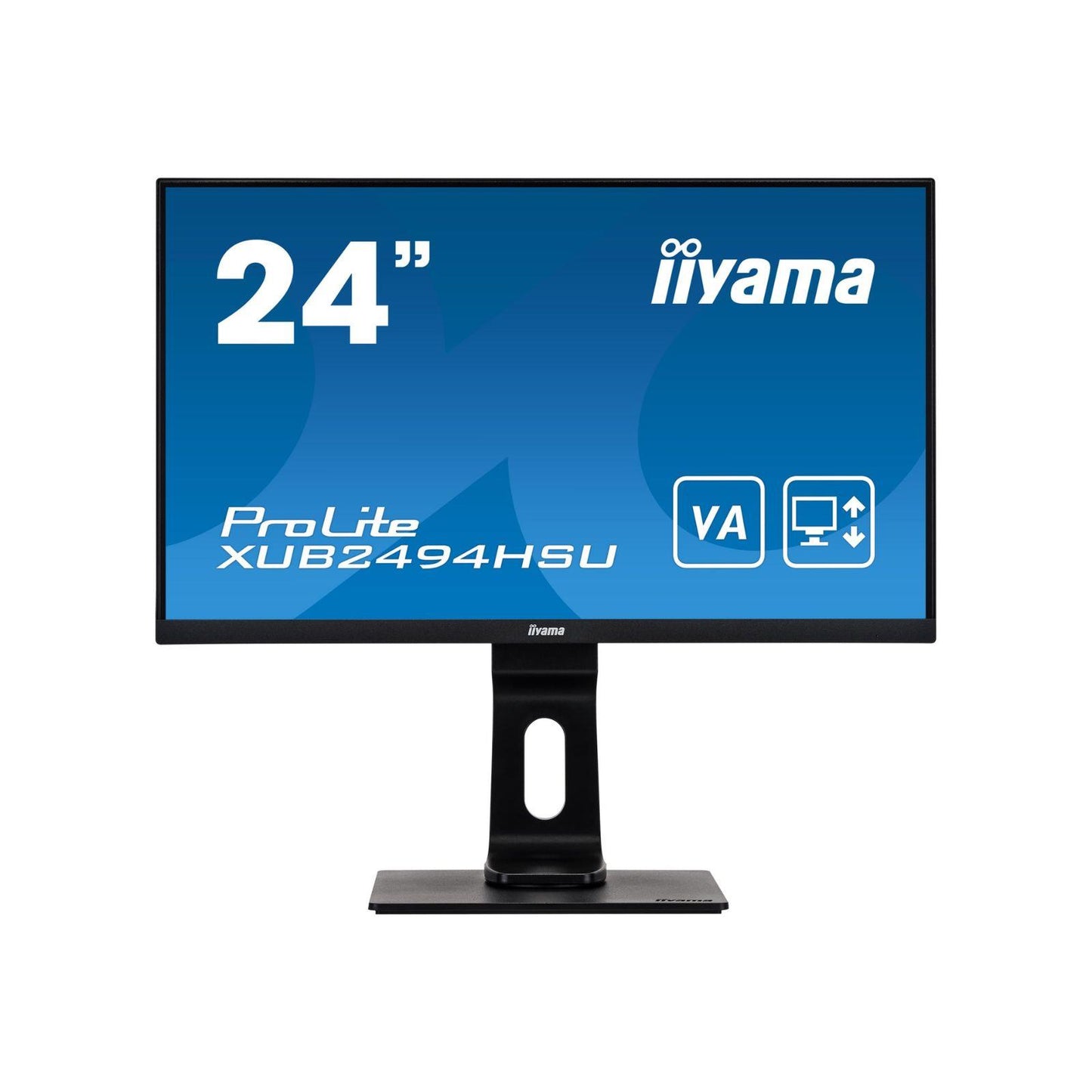 IIYAMA XUB2494HSU 24" FHD 1920X1080 IPS LED MONITOR VGA DVI HDMI PORT / WITHOUT STAND     -  GOOD REFURBISHED