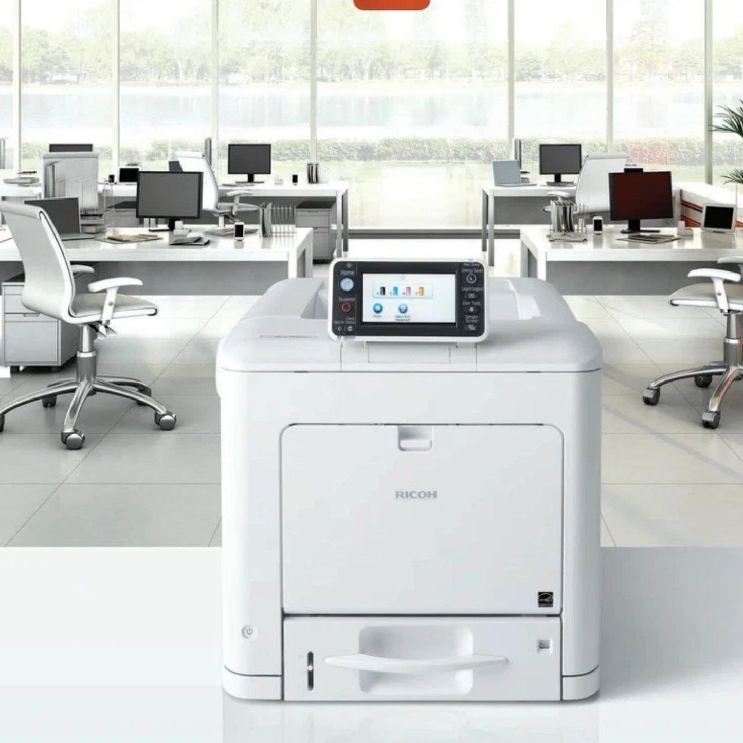 RICOH SP C352DN DUPLEX NETWORK HOME OFFICE 1200DPI USB GIGABIT ETHERNET 30PPM APP A4 COLOUR LASER PRINTER    -   VERY GOOD  REFURBISHED