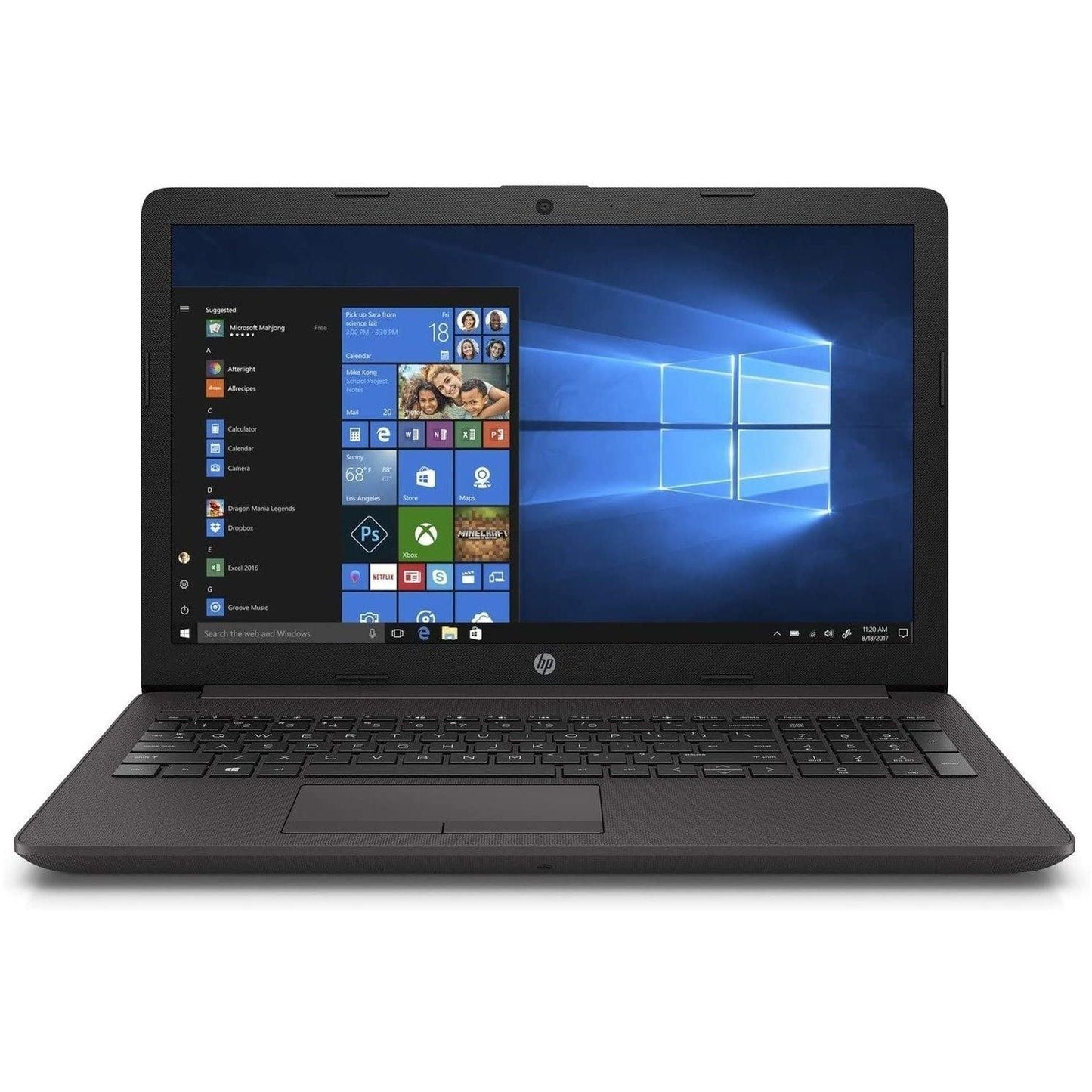 HP NOTEBOOK 250 G7 WINDOWS 11 LAPTOP INTEL CELERON 128GB SSD 15.6" FHD WEBCAM - GOOD - REFURBISHED