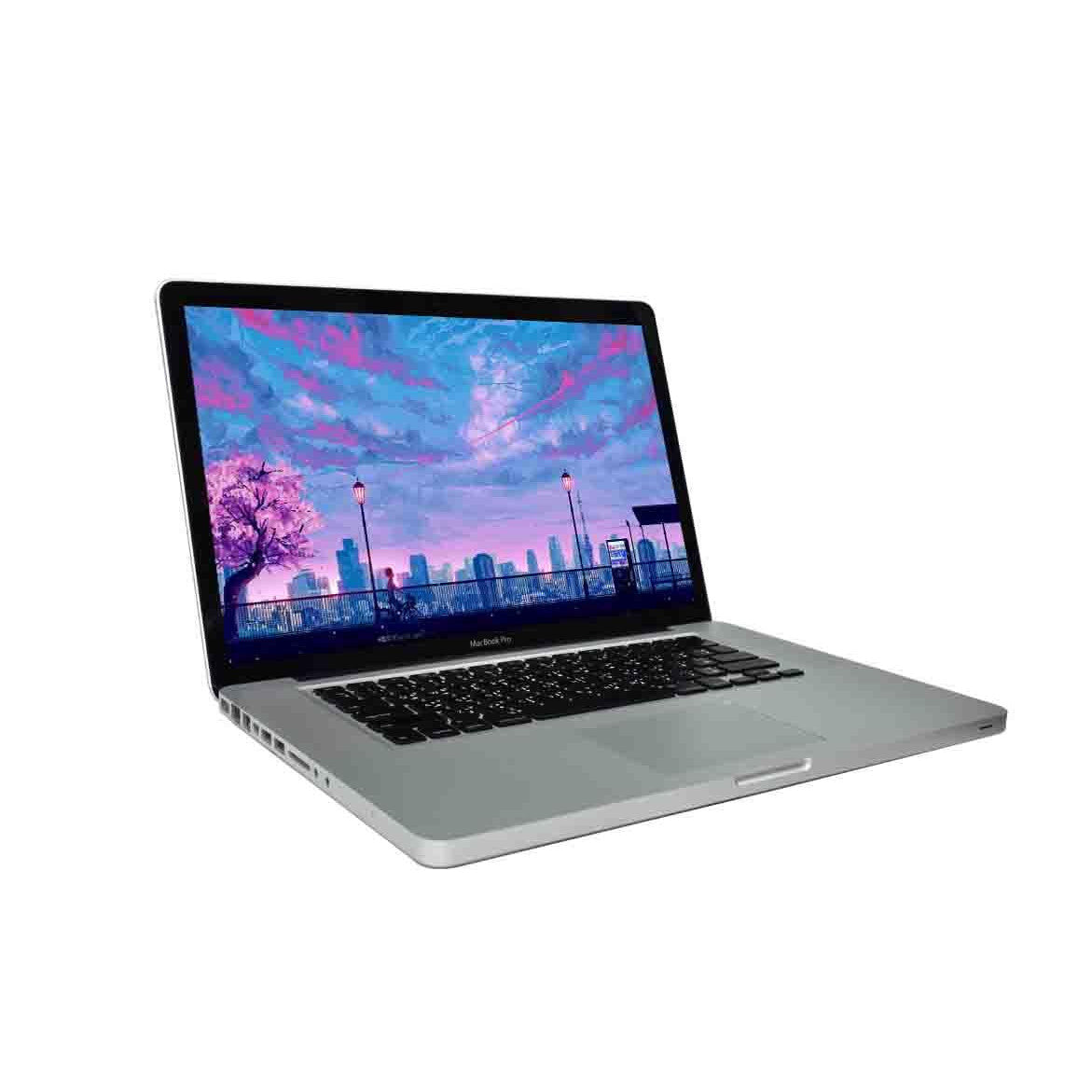 APPLE MACBOOK PRO 5.4 A1286 MAC OS LAPTOP 15" CORE 2 DUO 128GB SSD HD WEBCAM, WIFI, BT -  GOOD – REFURBISHED