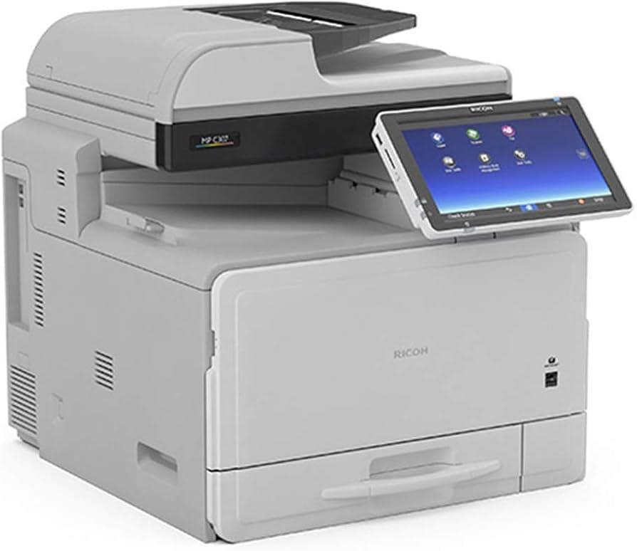 RICOH MP C307SPF COLOR LASER PRINTER DUPLEX 1200X1200 DPI ETHERNET USB