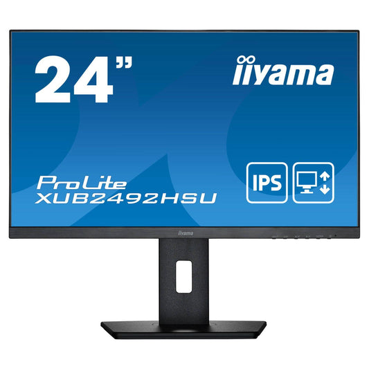 IIYAMA XUB2492HSU PC MONITOR 24" LED FHD 1920X1080 DP USB HDMI PORT 0.4 M/S 250 CD/M OFFICE, CCTV, GAMING, HOME  -  GOOD REFURBISHED