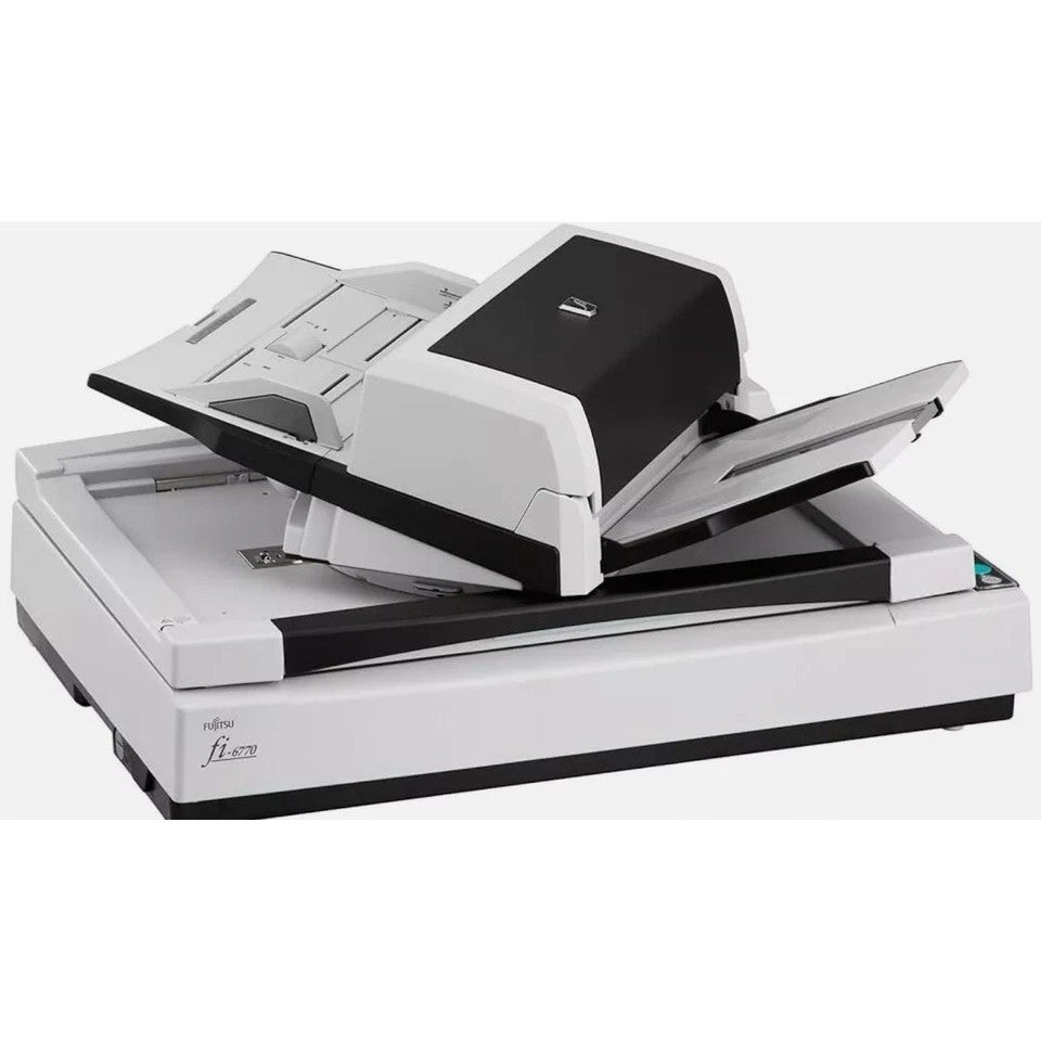 FUJITSU FI-6770 HI-SPEED A3 DUPLEX COLOR PRODUCTION FAST ADF + FLATBED SCANNER    -    EXCELLENT - REFURBISHED