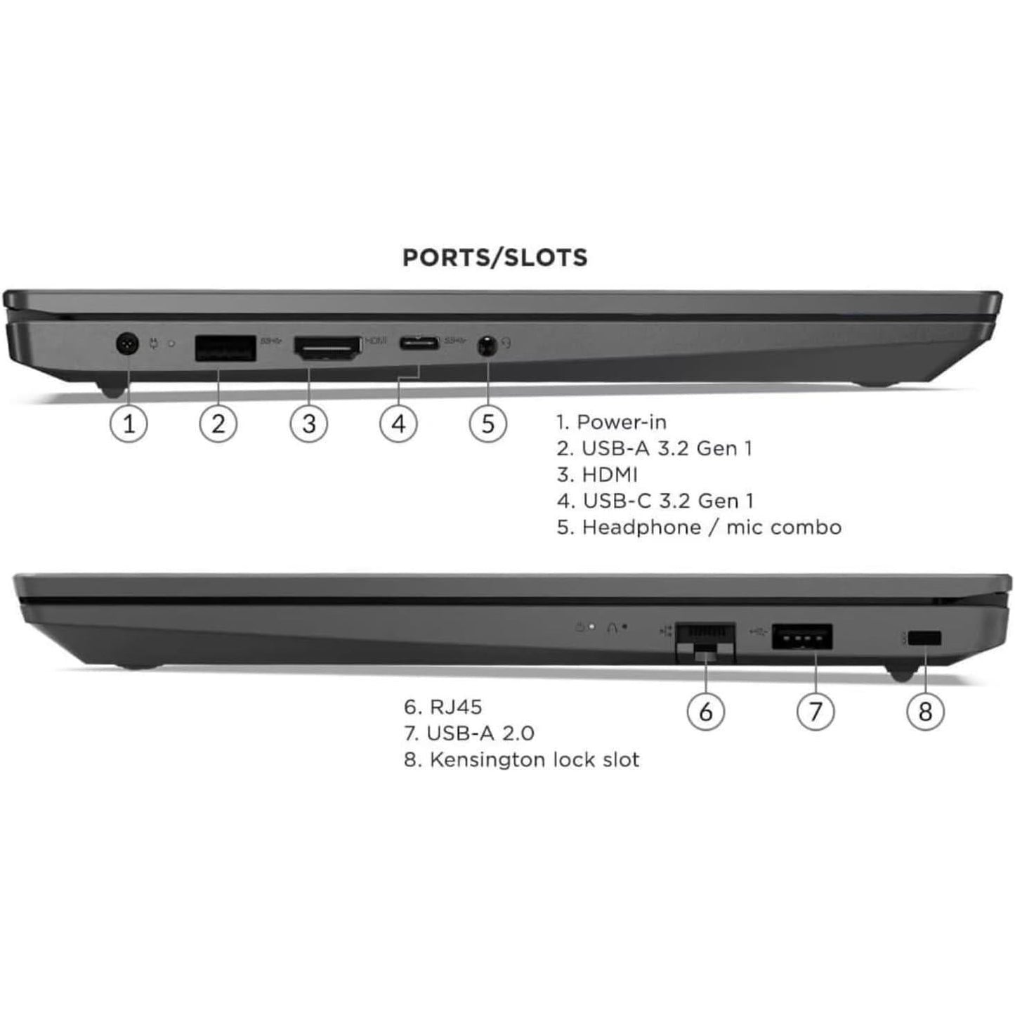 LENOVO V15-IIL WINDOWS 11 15" INTEL CORE I5 8GB RAM 256GB SSD HD WEBCAM, DVD, WIFI,BT  -  VERY GOOD – REFURBISHED