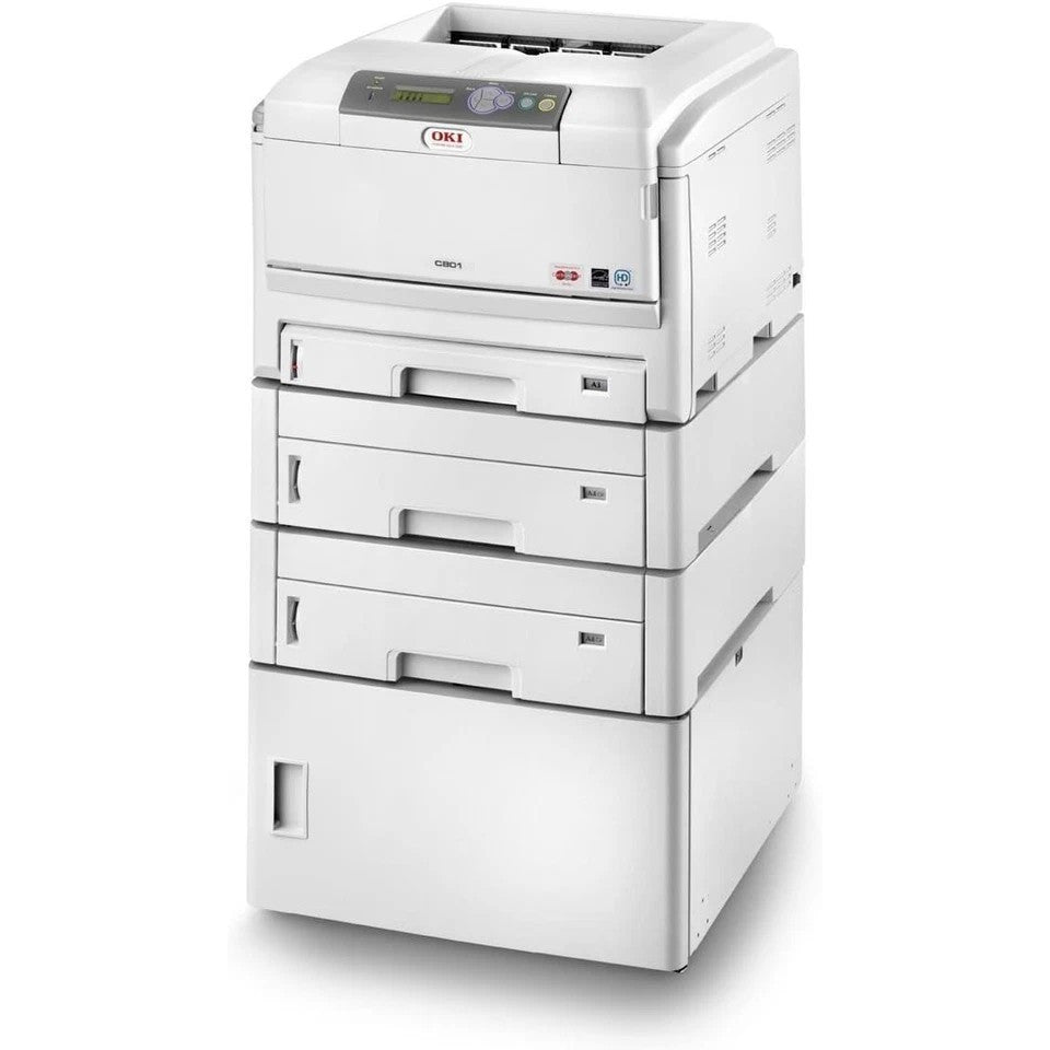 OKI C801N NETWORK WORKGROUP OFFICE 1200DPI FAST 32PPM A3 LED COLOR LASER PRINTER  - GOOD - REFURBISHED