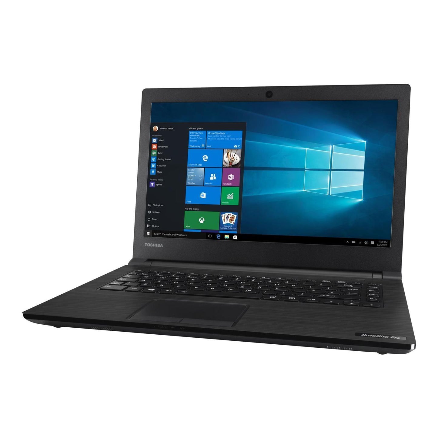 Toshiba Satellite Pro R40-C Windows 11 Laptop Pentium 8GB RAM 128GB SSD 14" HD Webcam DVD WiFi BT -  Very Good Refurbished