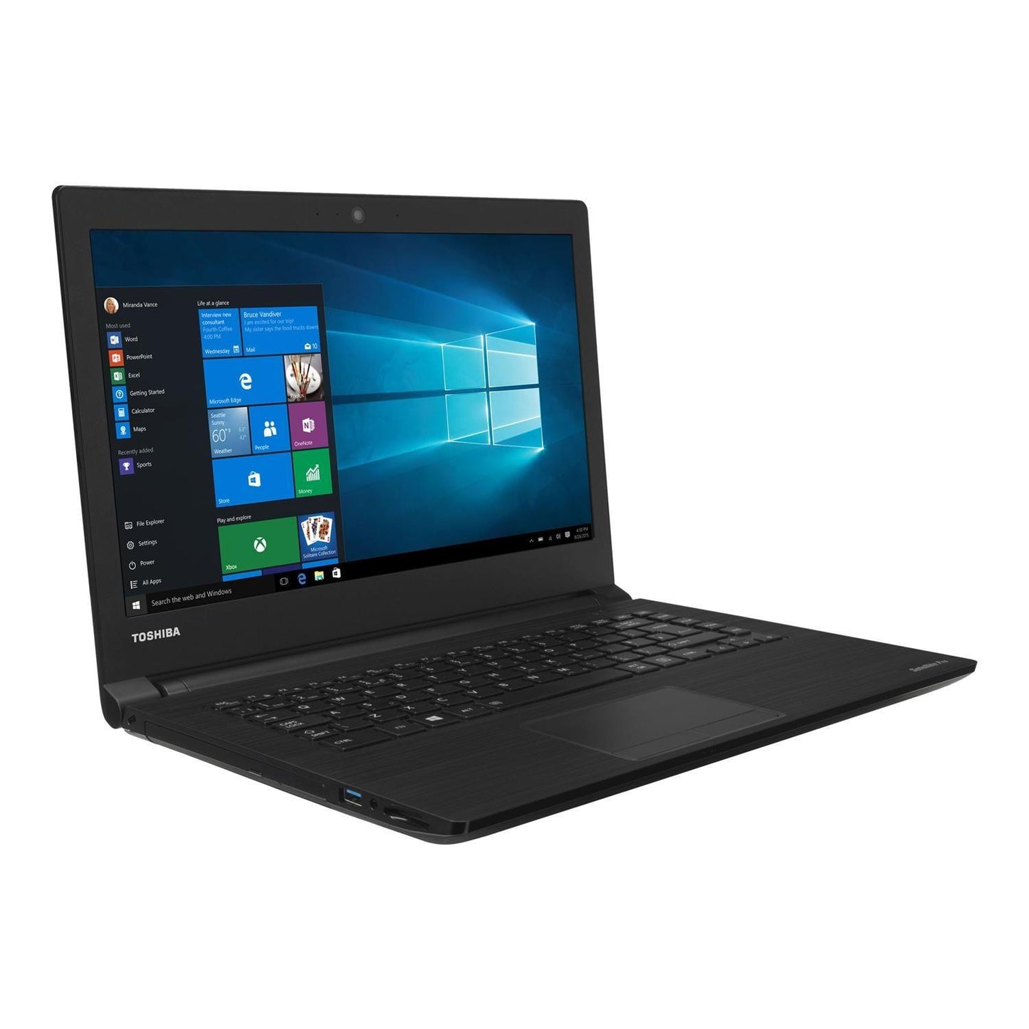 Toshiba Satellite Pro R40-C Windows 11 Laptop Pentium 8GB RAM 128GB SSD 14" HD Webcam DVD WiFi BT -  Very Good Refurbished