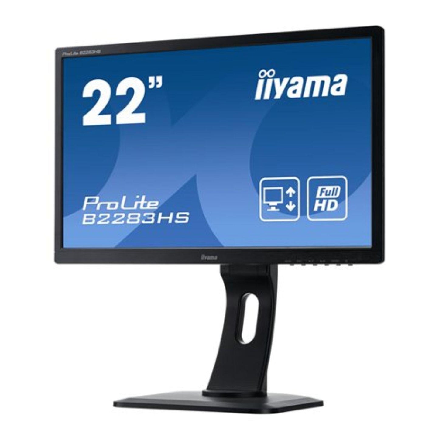IIYAMA B2283HS PC MONITOR 22" LED FHD 1920X1080 VGA DVI HDMI PORT 1 M/S OFFICE, CCTV, HOME, GAMING MONITOR   -  GOOD REFURBISHED