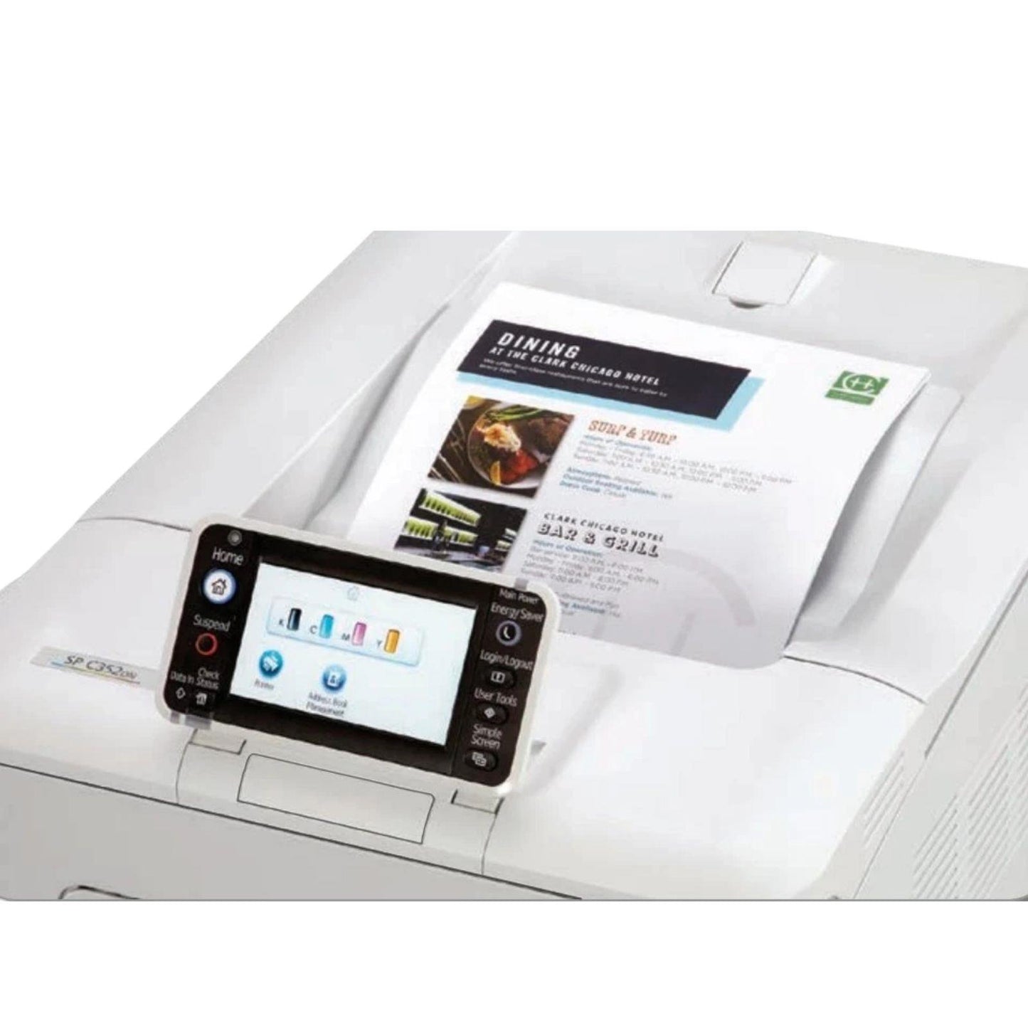 RICOH SP C352DN DUPLEX NETWORK HOME OFFICE 1200DPI USB GIGABIT ETHERNET 30PPM APP A4 COLOUR LASER PRINTER    -   VERY GOOD  REFURBISHED