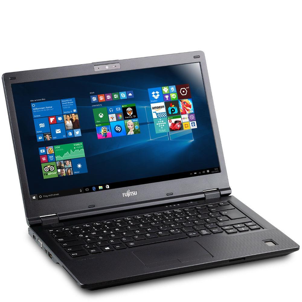 Fujitsu LifeBook E548 Windows 11 Laptop Intel i5 8GB RAM 128GB SSD 15" HD Webcam WiFi BT Colour Black- Very Good - Refurbished