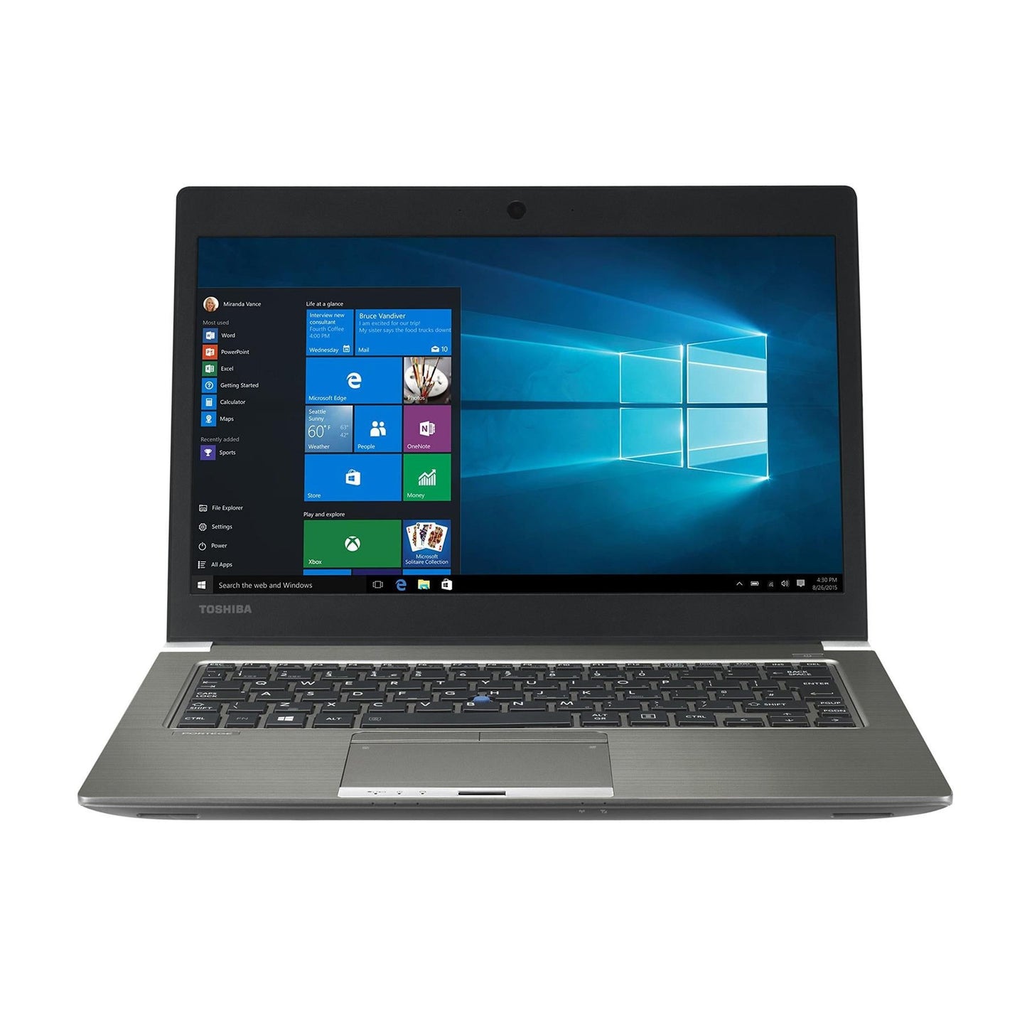 TOSHIBA PROTEGE Z30T-C WINDOWS 11 LAPTOP INTEL I5 8GB RAM 128GB SSD 13" FHD WEBCAM, BACKLIT, TOUCHSCREEN  - VERY GOOD - REFURBISHED