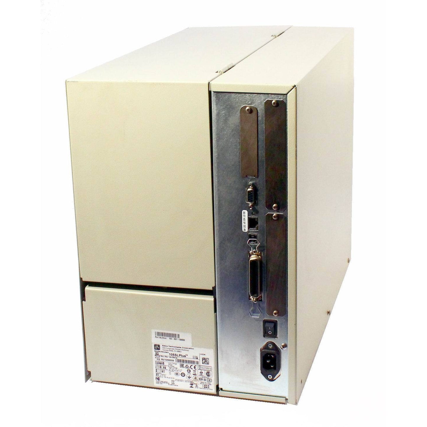 ZEBRA 105SL INDUSTRIAL THERMAL TRANSFER PRINTER PARALLEL 203 DPI METAL CASE   - GOOD  -  REFURBISHED