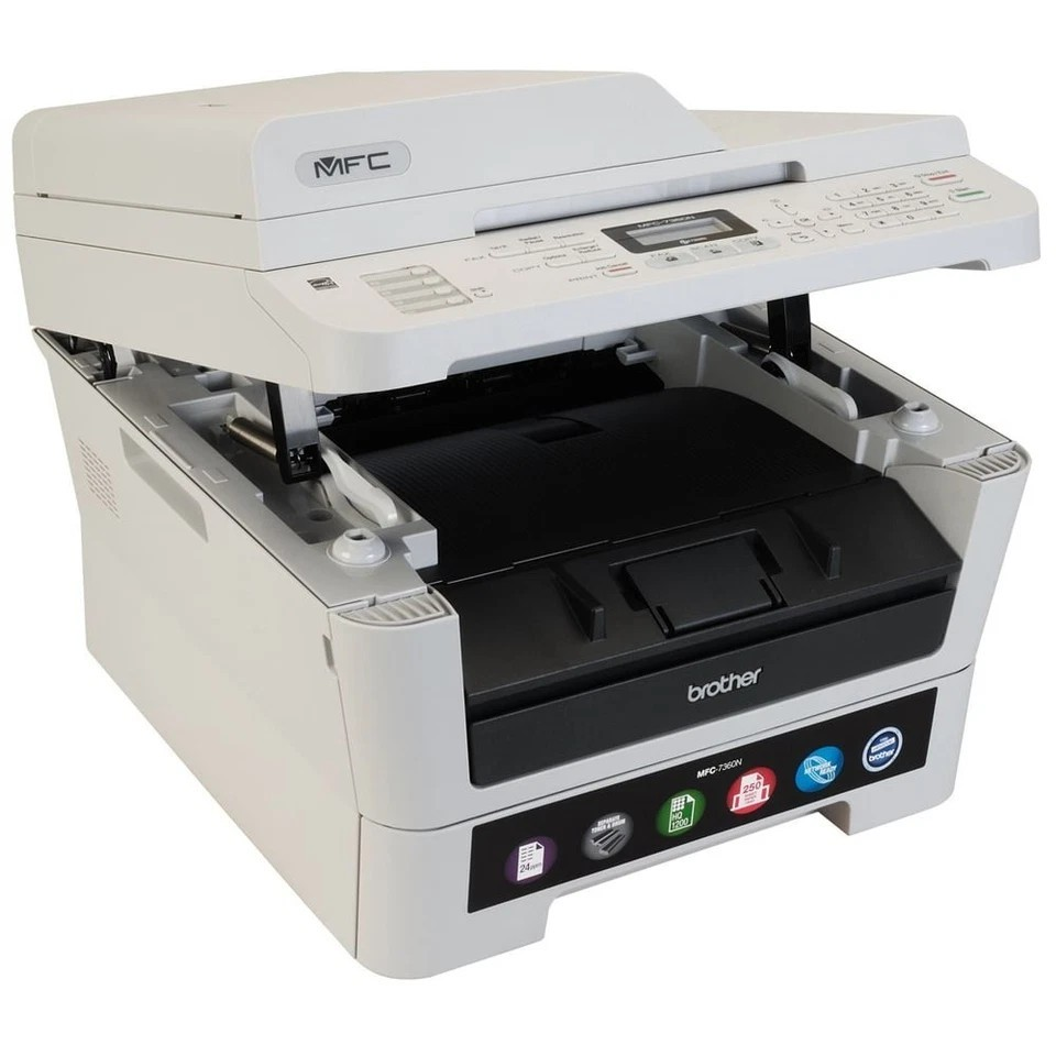 BROTHER MFC-7360N NETWORK ALL-IN-ONE A4 COMPACT MONO LASER PRINTER & FAX, COPIER   -     GOOD - REFURBISHED