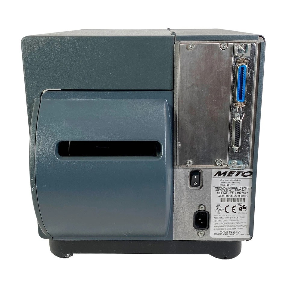 METO MI-4208 TD INDUSTRIAL LABEL PRINTER 8 IPS 203 DPI USB SERIAL PARALLEL     -    USED