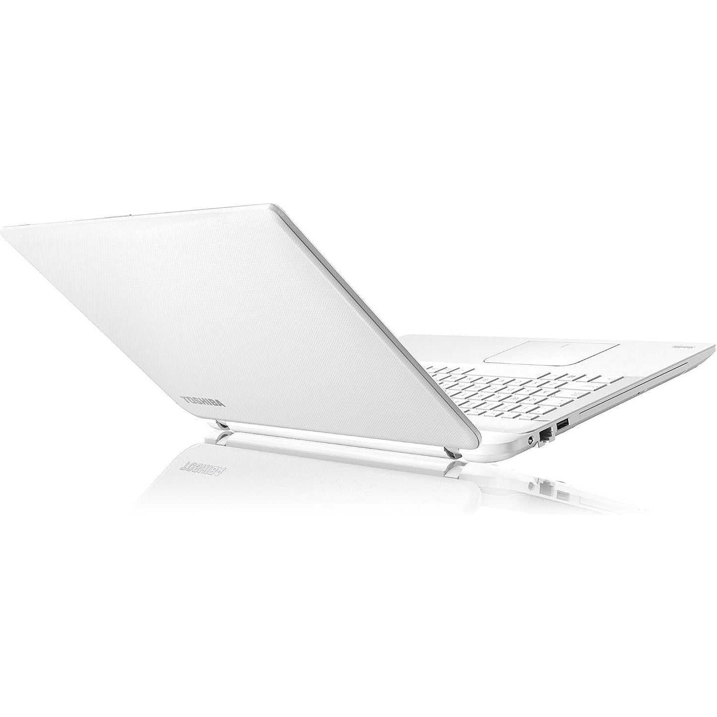Toshiba Satellite L50-B Windows 11 Laptop 15" Core I3 8GB RAM 500GB Storage HD Webcam, DVD, BT, Wifi, White Colour - Very Good - Refurbished