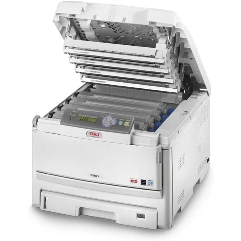 OKI C801N NETWORK WORKGROUP OFFICE 1200DPI FAST 32PPM A3 LED COLOR LASER PRINTER  - GOOD - REFURBISHED