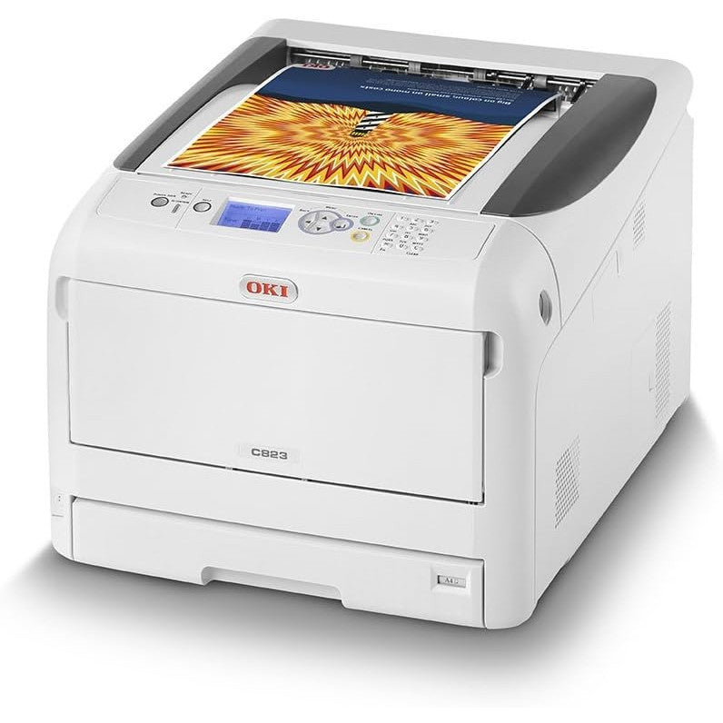 OKI C823DN WIDE FORMAT COLOR PRINTER DUPLEX GIGABIT LAN A3 BUSINESS WORKSTATION  -  GOOD - REFURBISHED