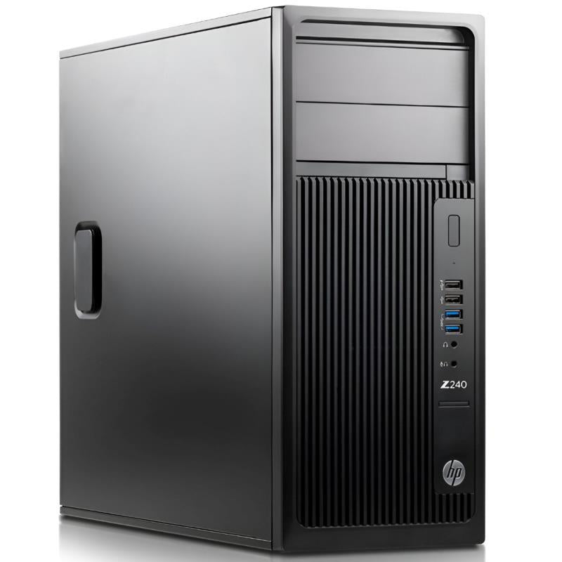 HP Z240 Workstation Tower Windows 11 Desktop PC Intel Core i5 8GB RAM 1TB Storage DisplayPort, USB 3.0 - Good Refurbished