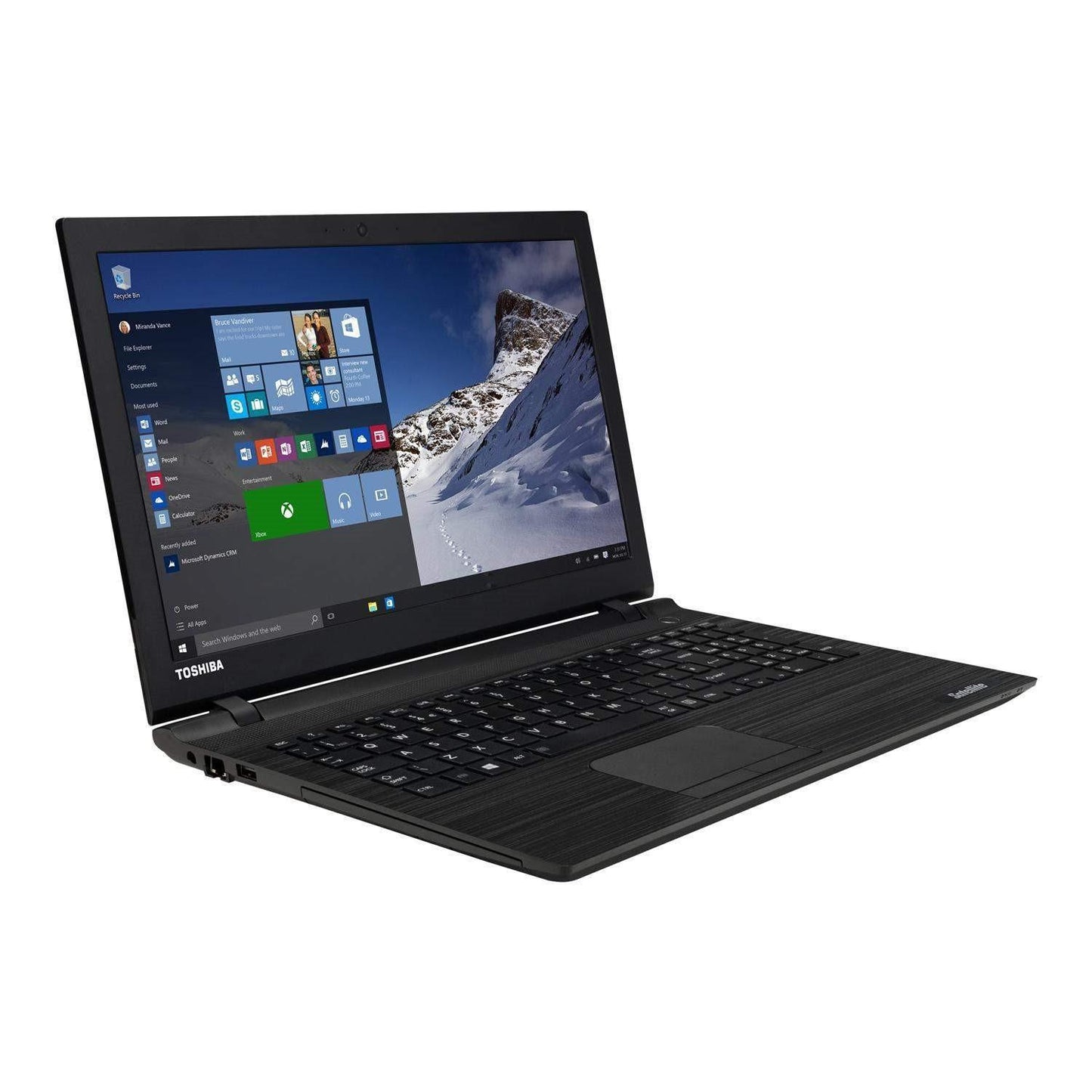 TOSHIBA C55-C-1M9 WINDOWS 11 LAPTOP INTEL CELERON 8GB RAM 128GB SSD 15.6" HD WEBCAM, OPTICAL DRIVE, BT, WIFI - VERY GOOD - REFURBISHED