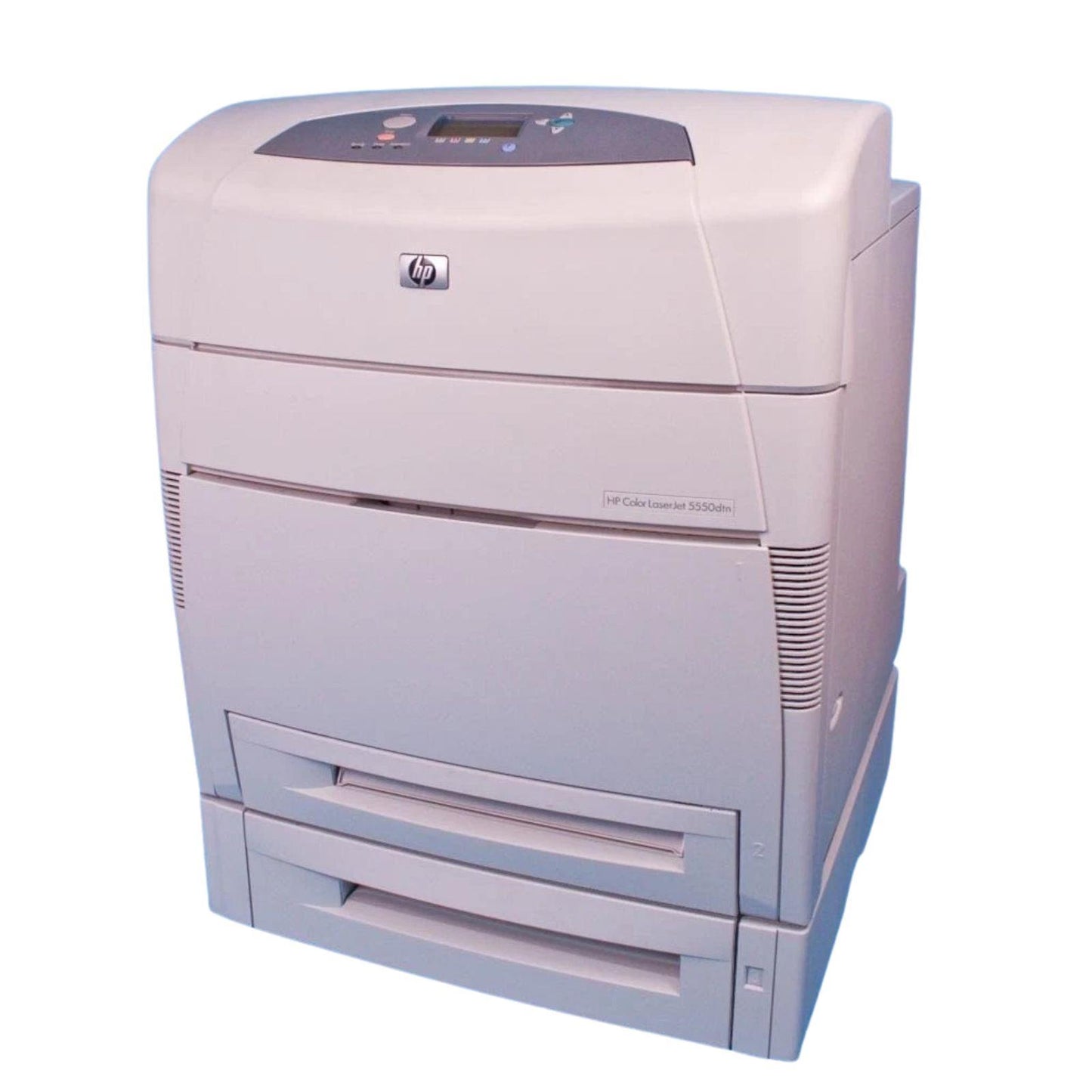 HP COLOR LASERJET 5550DTN A3/A4 PRINTER AUTO DUPLEX NETWORK 3-TRAY STAND 1200 DPI 28PPM USB 2.0, ETHERNET    -   GOOD - REFURBISHED