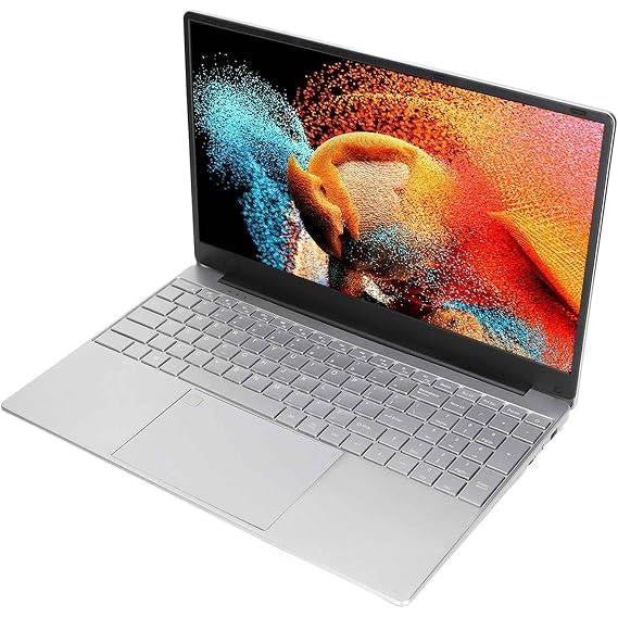 Windows 11 Laptop Intel Celeron J3455 8GB RAM 128GB SSD 15" HD Webcam WiFi BT Colour Silver - Very Good - Refurbished