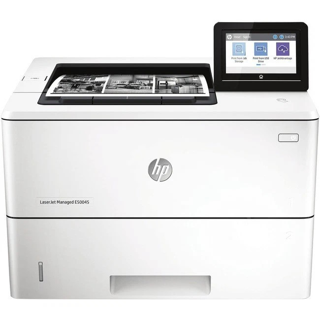 HP LASERJET ENTERPRISE E50045 DUPLEX NETWORK FAST 45PPM A4 MONO LASER PRINTER   -    GOOD - REFURBISHED