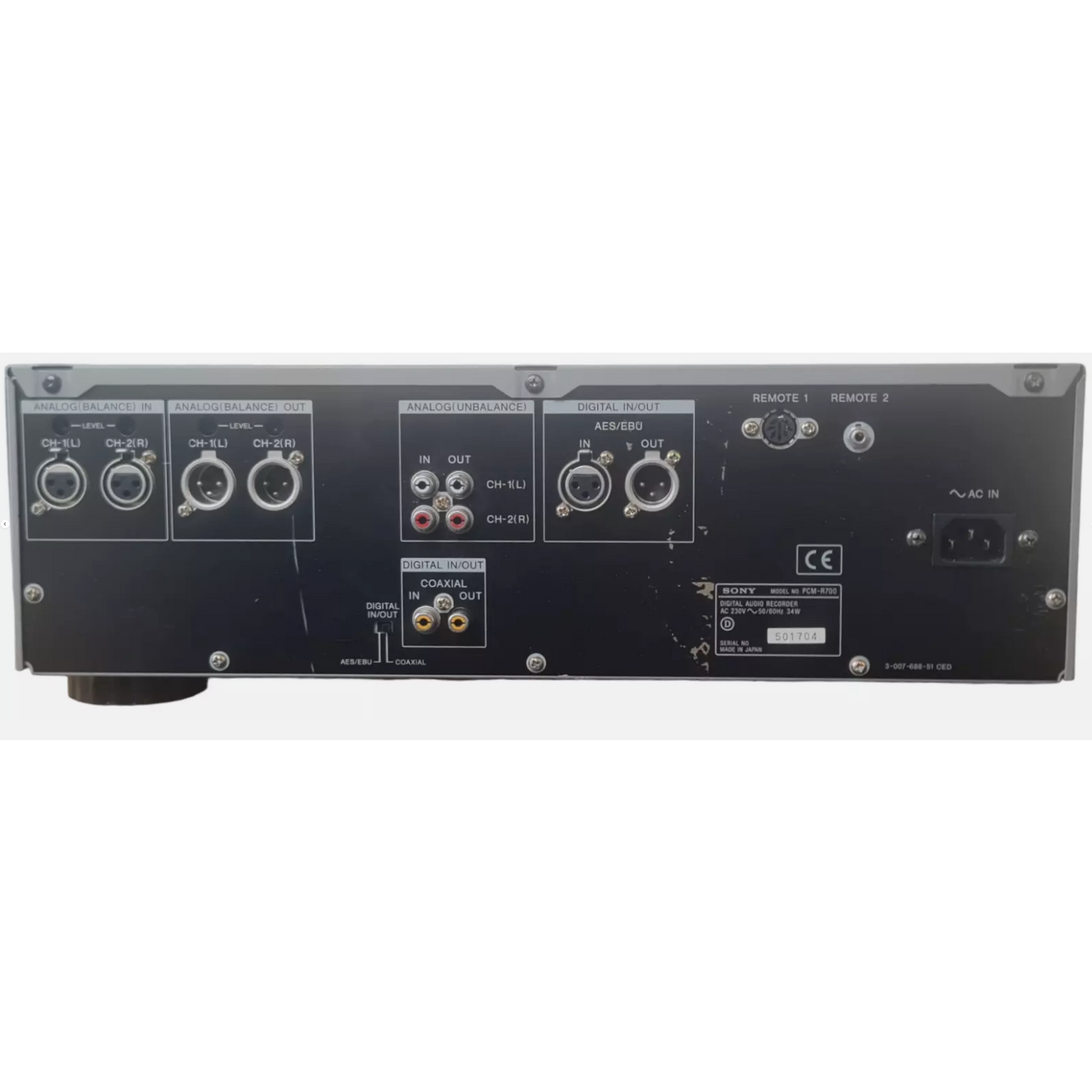 SONY PCM-R700 ANALOG/DIGITAL AUDIO RECORDER RACK MOUNTABLE