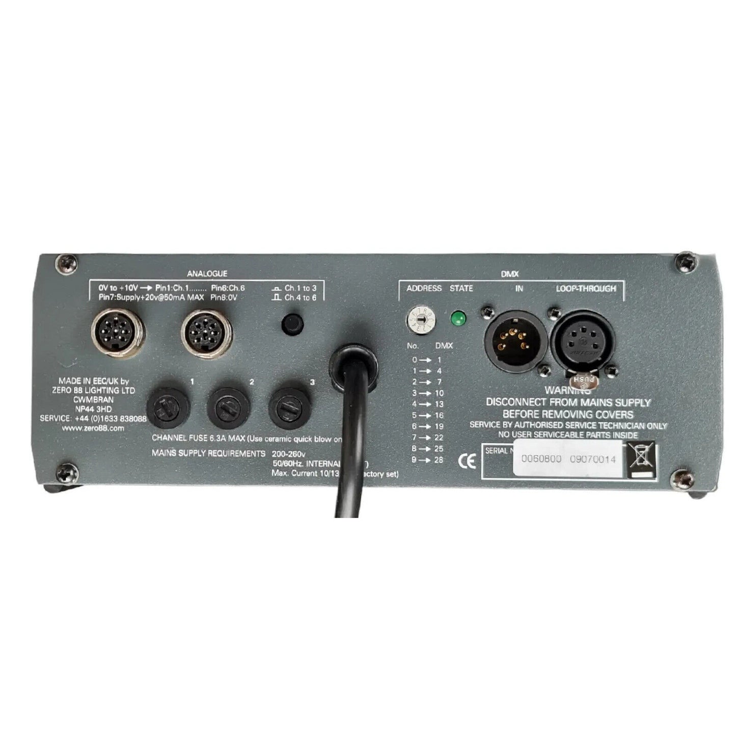 ZERO 88 ALPHAPACK2 DIMMER UK SOCKER OUTLET STAGE LIGHT DMX FADER + HARD CASE