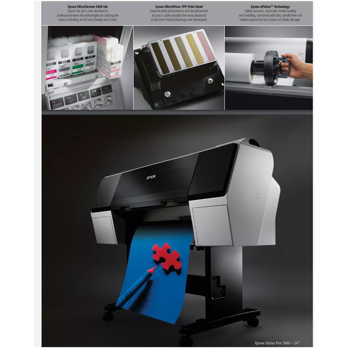 EPSON STYLUS PRO 7900  24" A1 LARGE FORMAT 2800X1440DPI INKJET PRINTER PLOTTER