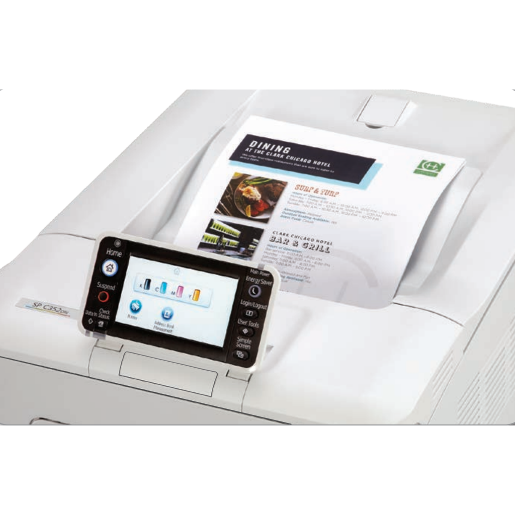 RICOH SP C352dn A4 COLOUR LED MONO LASER PRINTER WITH GENUINE TONERS HIGH SPEED