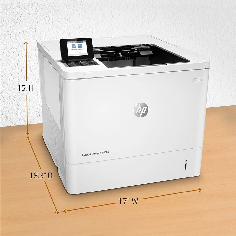 HP LASERJET ENTERPRISE M608N A4 ULTRA FAST 61PPM NETWORK USB MONO LASER PRINTER