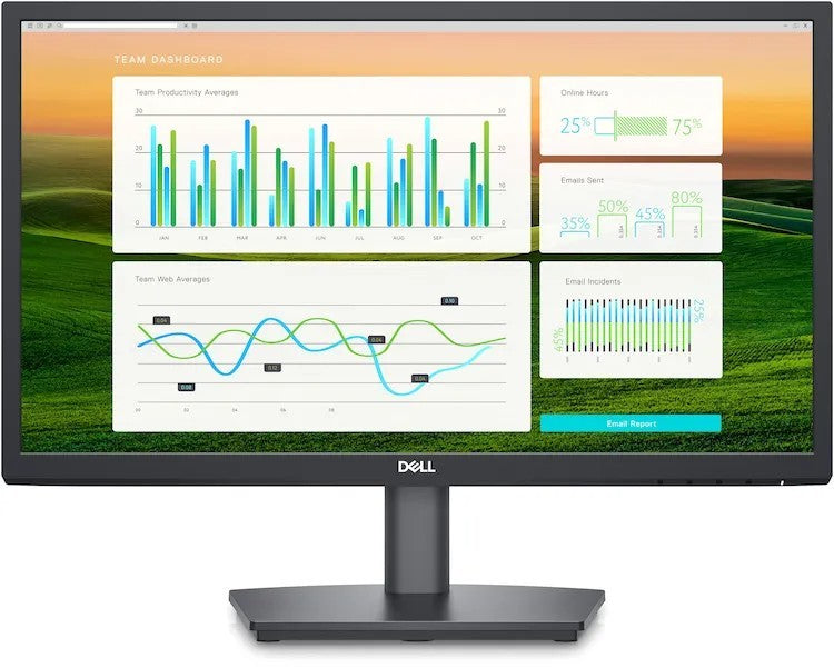 DELL E2422H 24" LCD MONITOR 1920 X 1080 FHD HDMI DISPLAY PORT BLACK - WITH STAND