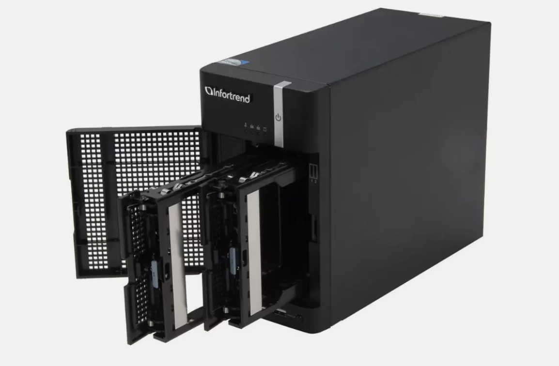 Infortrend EonNAS Pro 200 2 Bay Diskless Tower ZFS ENP200MC-8E32 Network Storage