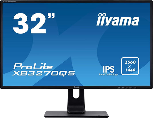 IIYAMA XB3270QS 32" PROLITE WQHD 2560X1440 IPS LED MONITOR DISPLAY PORT HDMI DVI