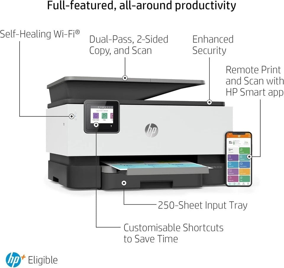 HP OFFICEJET PRO 9012E DUPLEX WIRELESS USB A4 COLOR MULTIFUNCTION INKJET PRINTER