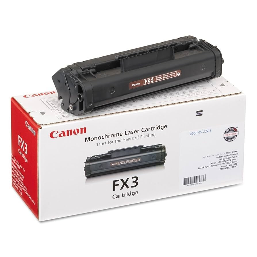 CANON FX3 BLACK TONER – STANDARD‑YIELD GENUINE FOR L100/L120/FAXPHONE
