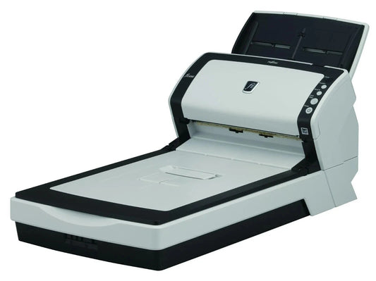 FUJITSU FI-6230 HIGH SPEED DUPLEX DOCUMENT 40PPM SCANNER WITH FLATBED & TRAYS
