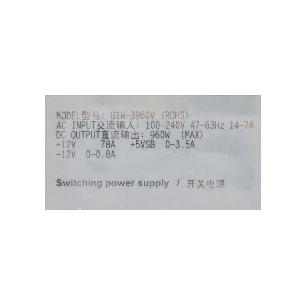 G1W-3960V EMACS 960W 100-240V SWITCHING POWER SUPPLY