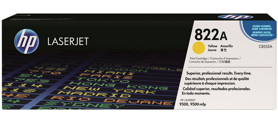 NEW GENUINE HP C8552A 822A TONER CARTRIDGE YELLOW LASERJET SERIES 9500, 9500MFP